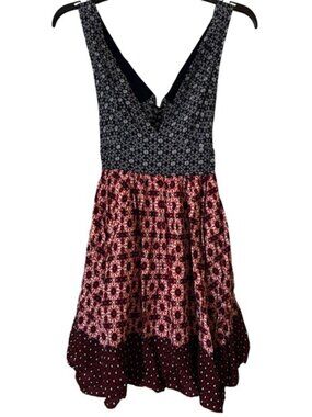garden explorer red floral print mini dress Red Floral Tiered Mini Dress